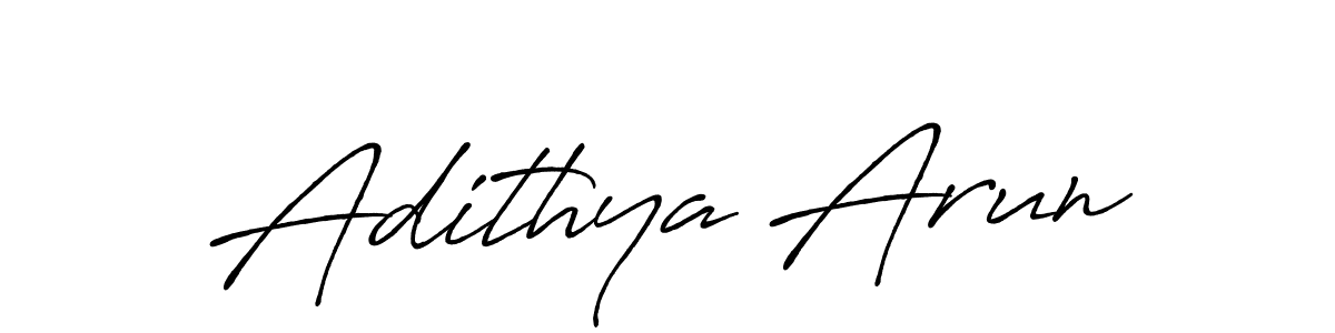 Create a beautiful signature design for name Adithya Arun. With this signature (Antro_Vectra_Bolder) fonts, you can make a handwritten signature for free. Adithya Arun signature style 7 images and pictures png