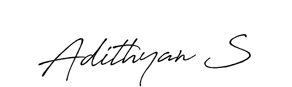 Create a beautiful signature design for name Adithyan S. With this signature (Antro_Vectra_Bolder) fonts, you can make a handwritten signature for free. Adithyan S signature style 7 images and pictures png