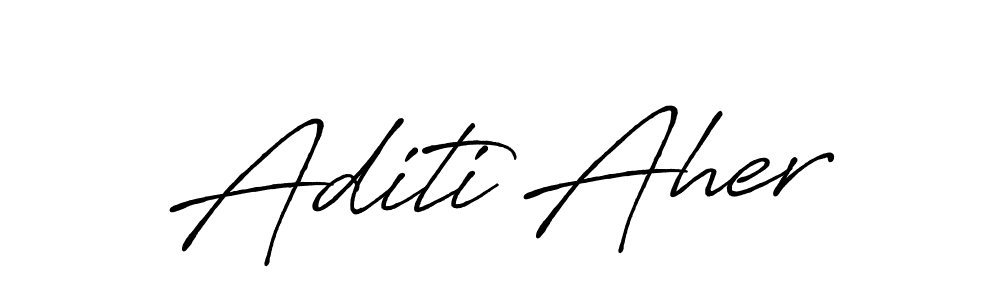 Also You can easily find your signature by using the search form. We will create Aditi Aher name handwritten signature images for you free of cost using Antro_Vectra_Bolder sign style. Aditi Aher signature style 7 images and pictures png