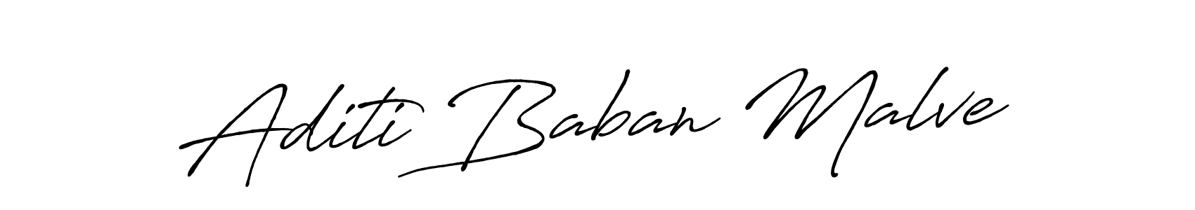 Design your own signature with our free online signature maker. With this signature software, you can create a handwritten (Antro_Vectra_Bolder) signature for name Aditi Baban Malve. Aditi Baban Malve signature style 7 images and pictures png