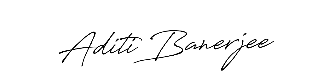 How to make Aditi Banerjee name signature. Use Antro_Vectra_Bolder style for creating short signs online. This is the latest handwritten sign. Aditi Banerjee signature style 7 images and pictures png