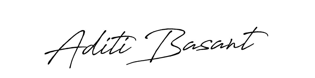 Make a beautiful signature design for name Aditi Basant. With this signature (Antro_Vectra_Bolder) style, you can create a handwritten signature for free. Aditi Basant signature style 7 images and pictures png