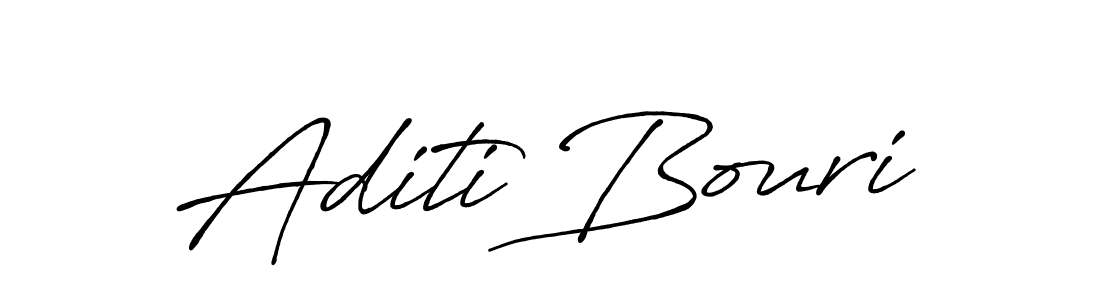 The best way (Antro_Vectra_Bolder) to make a short signature is to pick only two or three words in your name. The name Aditi Bouri include a total of six letters. For converting this name. Aditi Bouri signature style 7 images and pictures png