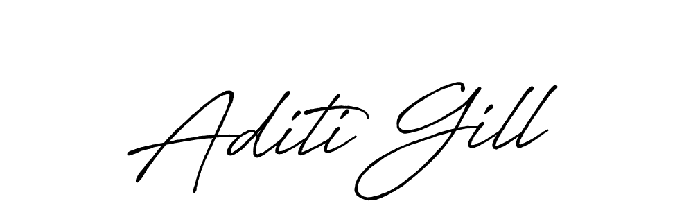 Create a beautiful signature design for name Aditi Gill. With this signature (Antro_Vectra_Bolder) fonts, you can make a handwritten signature for free. Aditi Gill signature style 7 images and pictures png