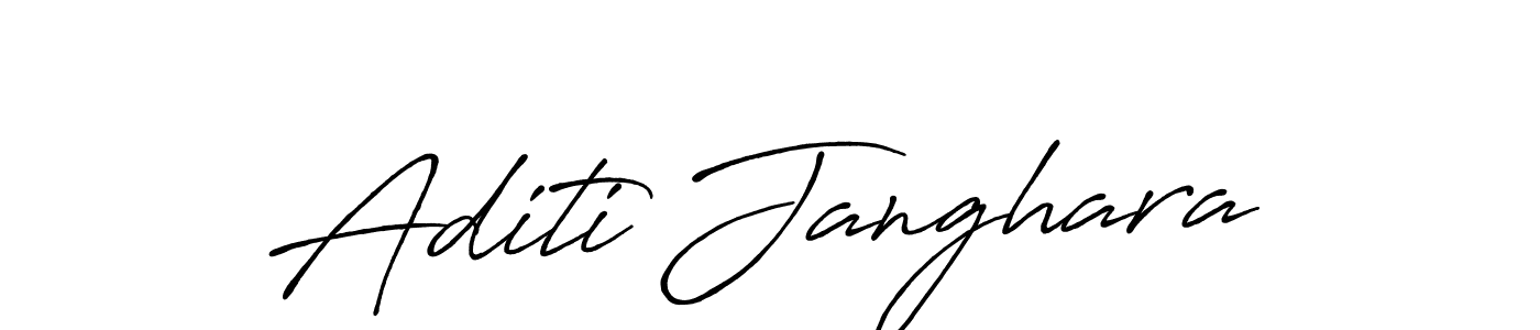 Create a beautiful signature design for name Aditi Janghara. With this signature (Antro_Vectra_Bolder) fonts, you can make a handwritten signature for free. Aditi Janghara signature style 7 images and pictures png