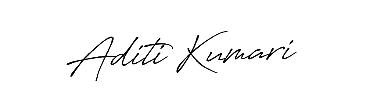Create a beautiful signature design for name Aditi Kumari. With this signature (Antro_Vectra_Bolder) fonts, you can make a handwritten signature for free. Aditi Kumari signature style 7 images and pictures png