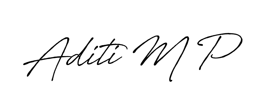 Aditi M P stylish signature style. Best Handwritten Sign (Antro_Vectra_Bolder) for my name. Handwritten Signature Collection Ideas for my name Aditi M P. Aditi M P signature style 7 images and pictures png