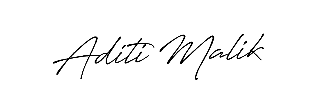 Design your own signature with our free online signature maker. With this signature software, you can create a handwritten (Antro_Vectra_Bolder) signature for name Aditi Malik. Aditi Malik signature style 7 images and pictures png