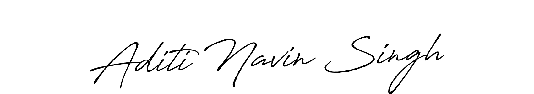 Create a beautiful signature design for name Aditi Navin Singh. With this signature (Antro_Vectra_Bolder) fonts, you can make a handwritten signature for free. Aditi Navin Singh signature style 7 images and pictures png