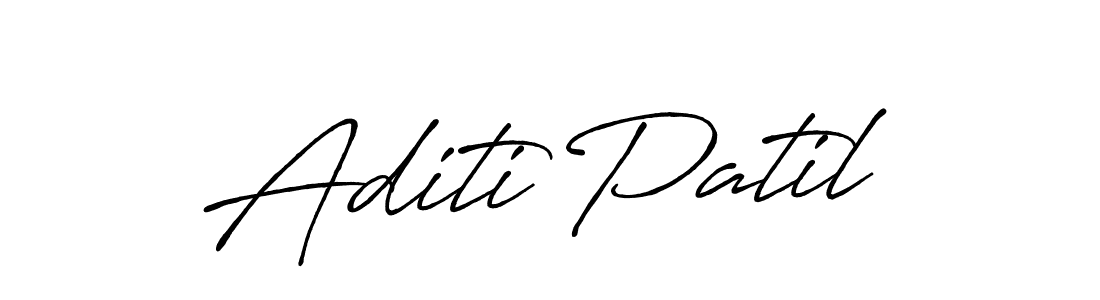 Make a beautiful signature design for name Aditi Patil. With this signature (Antro_Vectra_Bolder) style, you can create a handwritten signature for free. Aditi Patil signature style 7 images and pictures png