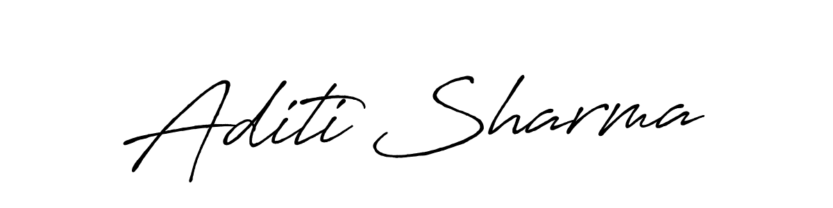 Create a beautiful signature design for name Aditi Sharma. With this signature (Antro_Vectra_Bolder) fonts, you can make a handwritten signature for free. Aditi Sharma signature style 7 images and pictures png