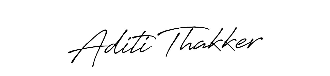 Make a beautiful signature design for name Aditi Thakker. With this signature (Antro_Vectra_Bolder) style, you can create a handwritten signature for free. Aditi Thakker signature style 7 images and pictures png