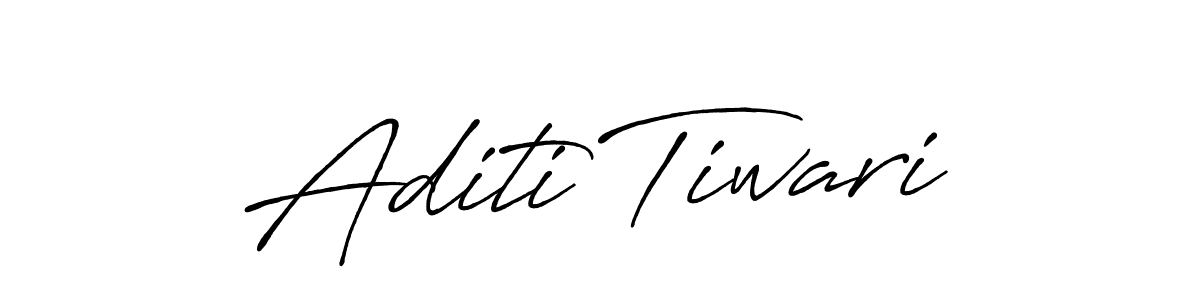 How to make Aditi Tiwari name signature. Use Antro_Vectra_Bolder style for creating short signs online. This is the latest handwritten sign. Aditi Tiwari signature style 7 images and pictures png