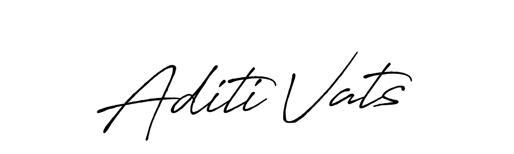 Use a signature maker to create a handwritten signature online. With this signature software, you can design (Antro_Vectra_Bolder) your own signature for name Aditi Vats. Aditi Vats signature style 7 images and pictures png