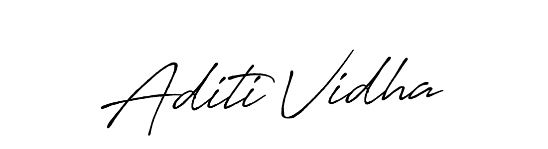 if you are searching for the best signature style for your name Aditi Vidha. so please give up your signature search. here we have designed multiple signature styles  using Antro_Vectra_Bolder. Aditi Vidha signature style 7 images and pictures png