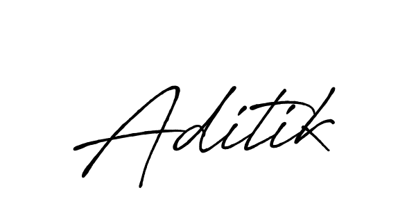 Design your own signature with our free online signature maker. With this signature software, you can create a handwritten (Antro_Vectra_Bolder) signature for name Aditik. Aditik signature style 7 images and pictures png