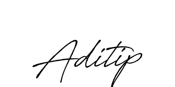 Use a signature maker to create a handwritten signature online. With this signature software, you can design (Antro_Vectra_Bolder) your own signature for name Aditip. Aditip signature style 7 images and pictures png