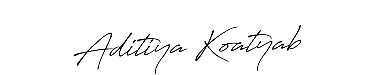 Antro_Vectra_Bolder is a professional signature style that is perfect for those who want to add a touch of class to their signature. It is also a great choice for those who want to make their signature more unique. Get Aditiya Koatyab name to fancy signature for free. Aditiya Koatyab signature style 7 images and pictures png