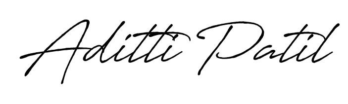 How to make Aditti Patil name signature. Use Antro_Vectra_Bolder style for creating short signs online. This is the latest handwritten sign. Aditti Patil signature style 7 images and pictures png