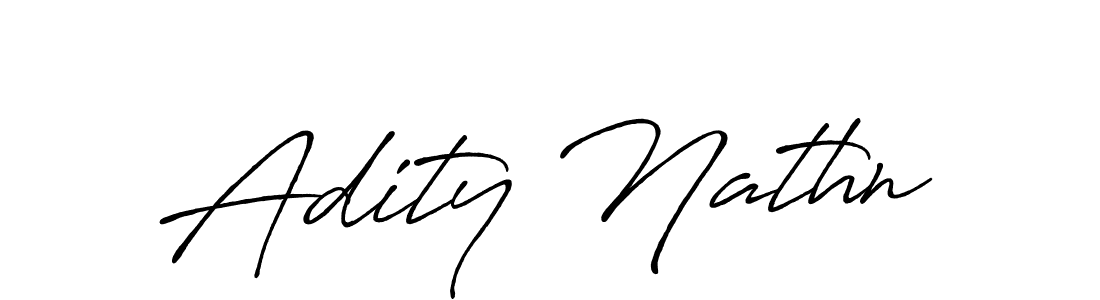 Adity Nathn stylish signature style. Best Handwritten Sign (Antro_Vectra_Bolder) for my name. Handwritten Signature Collection Ideas for my name Adity Nathn. Adity Nathn signature style 7 images and pictures png