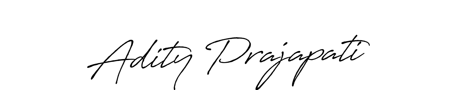 It looks lik you need a new signature style for name Adity Prajapati. Design unique handwritten (Antro_Vectra_Bolder) signature with our free signature maker in just a few clicks. Adity Prajapati signature style 7 images and pictures png