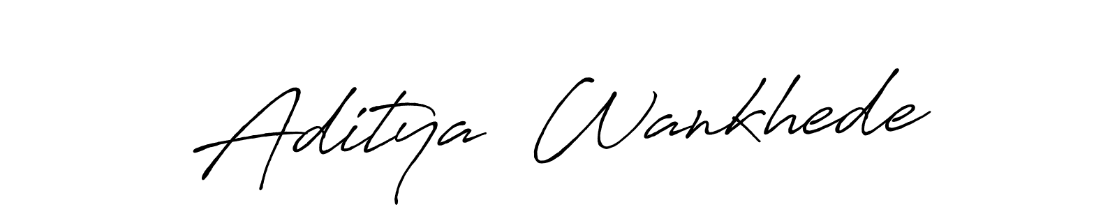 if you are searching for the best signature style for your name Aditya  Wankhede. so please give up your signature search. here we have designed multiple signature styles  using Antro_Vectra_Bolder. Aditya  Wankhede signature style 7 images and pictures png