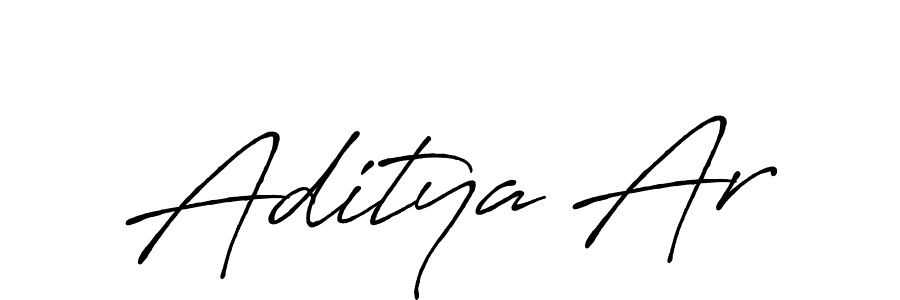 How to make Aditya Ar name signature. Use Antro_Vectra_Bolder style for creating short signs online. This is the latest handwritten sign. Aditya Ar signature style 7 images and pictures png