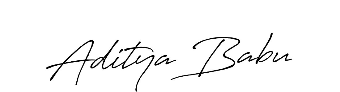 Antro_Vectra_Bolder is a professional signature style that is perfect for those who want to add a touch of class to their signature. It is also a great choice for those who want to make their signature more unique. Get Aditya Babu name to fancy signature for free. Aditya Babu signature style 7 images and pictures png