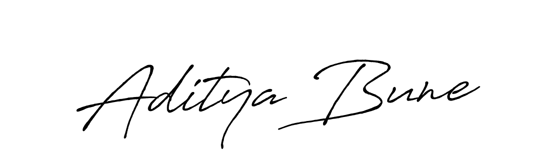 Design your own signature with our free online signature maker. With this signature software, you can create a handwritten (Antro_Vectra_Bolder) signature for name Aditya Bune. Aditya Bune signature style 7 images and pictures png