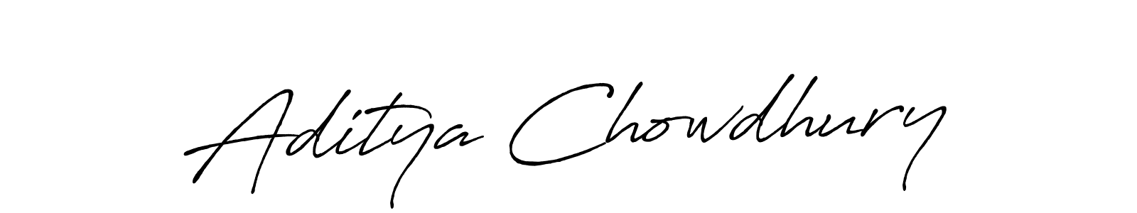 Make a beautiful signature design for name Aditya Chowdhury. With this signature (Antro_Vectra_Bolder) style, you can create a handwritten signature for free. Aditya Chowdhury signature style 7 images and pictures png