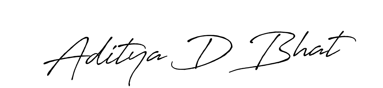 Create a beautiful signature design for name Aditya D Bhat. With this signature (Antro_Vectra_Bolder) fonts, you can make a handwritten signature for free. Aditya D Bhat signature style 7 images and pictures png