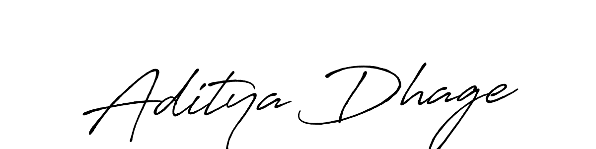 Also You can easily find your signature by using the search form. We will create Aditya Dhage name handwritten signature images for you free of cost using Antro_Vectra_Bolder sign style. Aditya Dhage signature style 7 images and pictures png