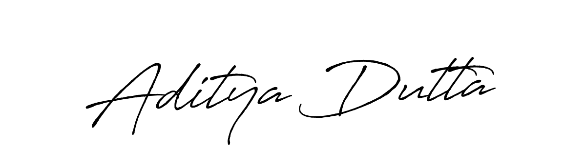 Make a beautiful signature design for name Aditya Dutta. With this signature (Antro_Vectra_Bolder) style, you can create a handwritten signature for free. Aditya Dutta signature style 7 images and pictures png