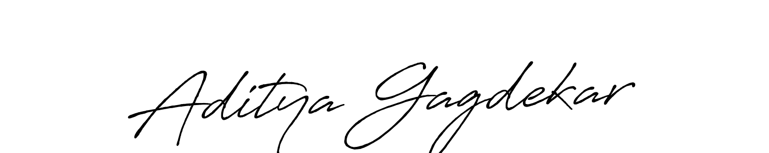 Create a beautiful signature design for name Aditya Gagdekar. With this signature (Antro_Vectra_Bolder) fonts, you can make a handwritten signature for free. Aditya Gagdekar signature style 7 images and pictures png