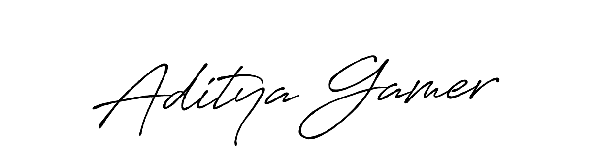 It looks lik you need a new signature style for name Aditya Gamer. Design unique handwritten (Antro_Vectra_Bolder) signature with our free signature maker in just a few clicks. Aditya Gamer signature style 7 images and pictures png
