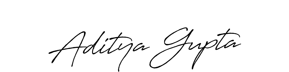 How to make Aditya Gupta name signature. Use Antro_Vectra_Bolder style for creating short signs online. This is the latest handwritten sign. Aditya Gupta signature style 7 images and pictures png