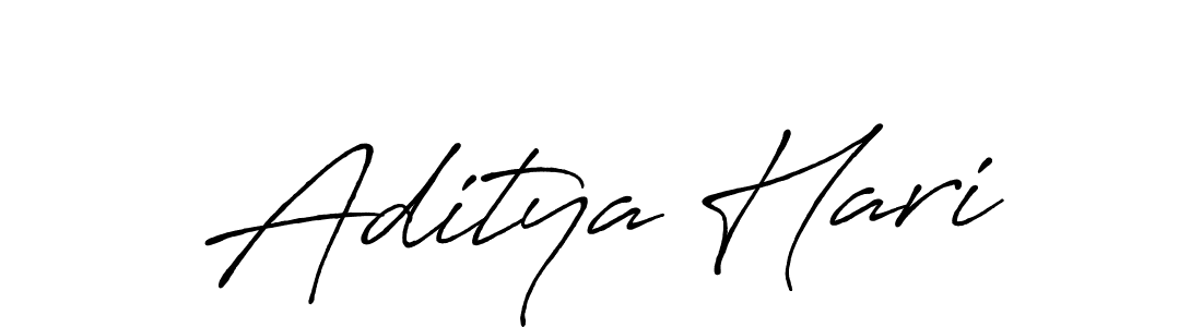 Make a beautiful signature design for name Aditya Hari. With this signature (Antro_Vectra_Bolder) style, you can create a handwritten signature for free. Aditya Hari signature style 7 images and pictures png