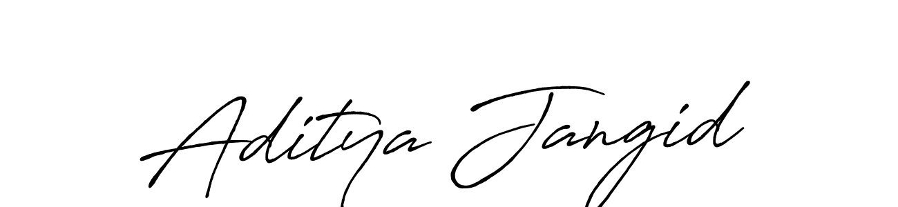 Create a beautiful signature design for name Aditya Jangid. With this signature (Antro_Vectra_Bolder) fonts, you can make a handwritten signature for free. Aditya Jangid signature style 7 images and pictures png