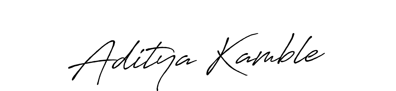 Create a beautiful signature design for name Aditya Kamble. With this signature (Antro_Vectra_Bolder) fonts, you can make a handwritten signature for free. Aditya Kamble signature style 7 images and pictures png