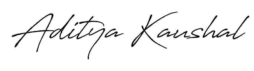 Get inspired by this graceful Antro_Vectra_Bolder signature style for name Aditya Kaushal. Smooth loops and balanced proportions for everyday use. Aditya Kaushal signature style 7 images and pictures png
