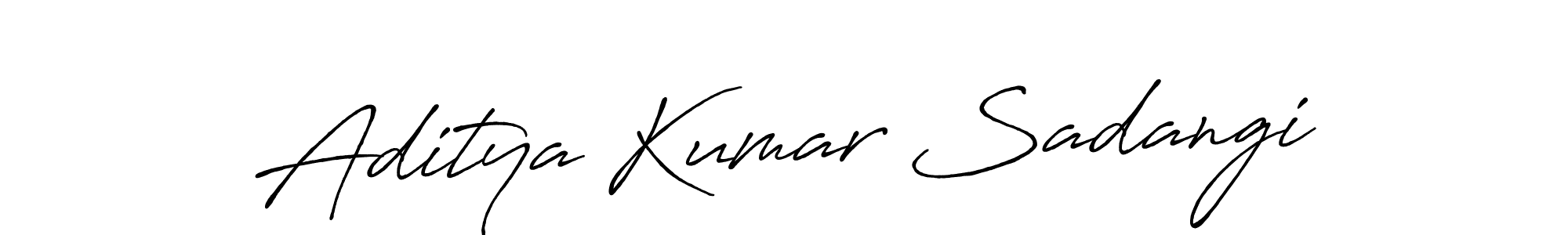 How to make Aditya Kumar Sadangi name signature. Use Antro_Vectra_Bolder style for creating short signs online. This is the latest handwritten sign. Aditya Kumar Sadangi signature style 7 images and pictures png