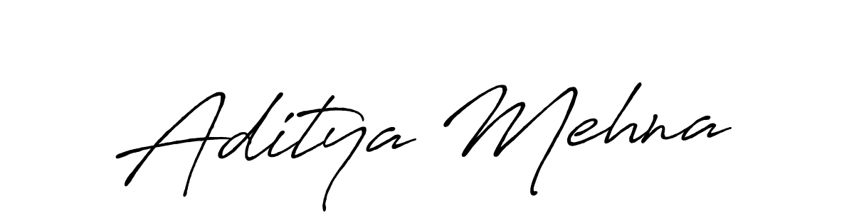 Also we have Aditya Mehna name is the best signature style. Create professional handwritten signature collection using Antro_Vectra_Bolder autograph style. Aditya Mehna signature style 7 images and pictures png