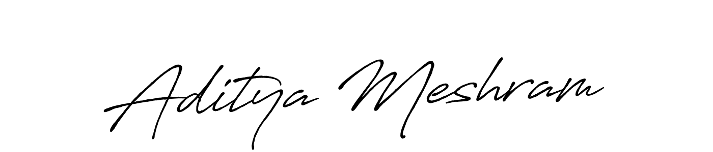 Use a signature maker to create a handwritten signature online. With this signature software, you can design (Antro_Vectra_Bolder) your own signature for name Aditya Meshram. Aditya Meshram signature style 7 images and pictures png