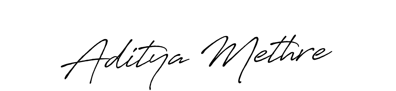 Make a beautiful signature design for name Aditya Methre. With this signature (Antro_Vectra_Bolder) style, you can create a handwritten signature for free. Aditya Methre signature style 7 images and pictures png