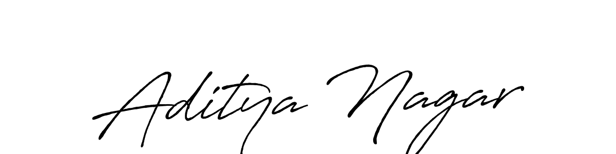 Use a signature maker to create a handwritten signature online. With this signature software, you can design (Antro_Vectra_Bolder) your own signature for name Aditya Nagar. Aditya Nagar signature style 7 images and pictures png