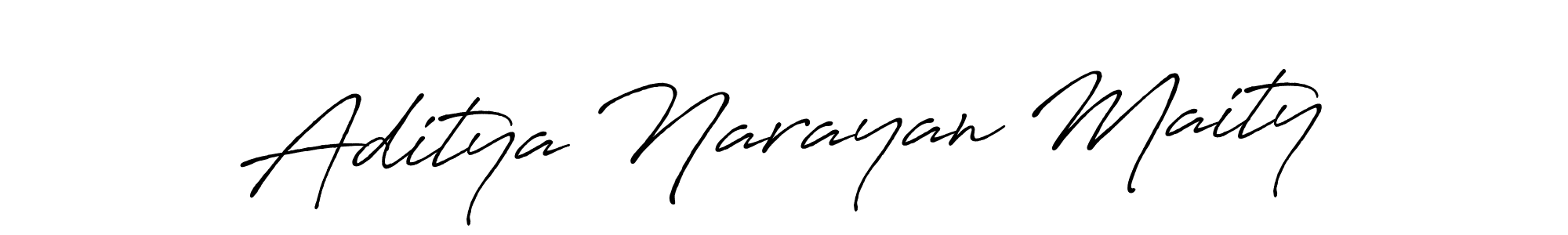 Create a beautiful signature design for name Aditya Narayan Maity. With this signature (Antro_Vectra_Bolder) fonts, you can make a handwritten signature for free. Aditya Narayan Maity signature style 7 images and pictures png