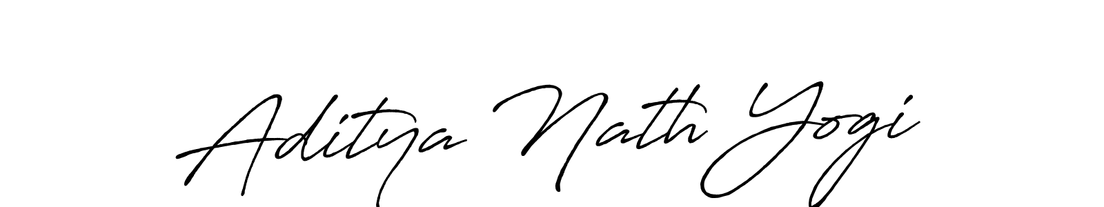 Make a beautiful signature design for name Aditya Nath Yogi. With this signature (Antro_Vectra_Bolder) style, you can create a handwritten signature for free. Aditya Nath Yogi signature style 7 images and pictures png