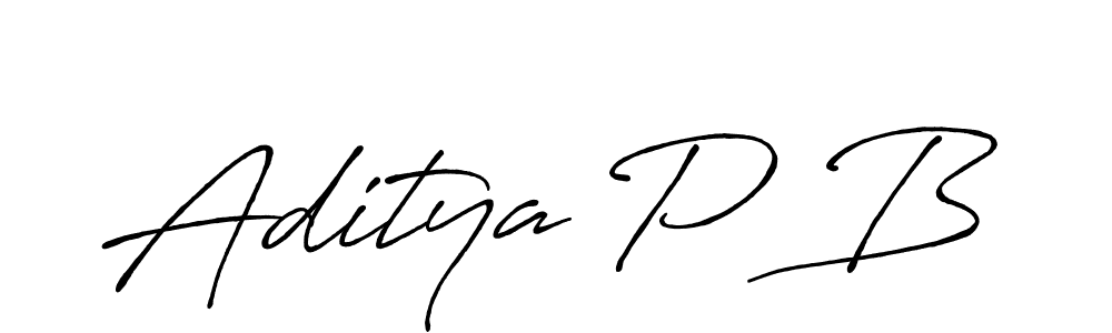 How to make Aditya P B signature? Antro_Vectra_Bolder is a professional autograph style. Create handwritten signature for Aditya P B name. Aditya P B signature style 7 images and pictures png