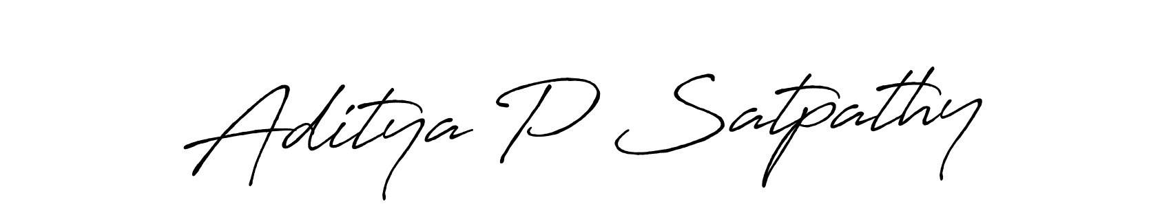 if you are searching for the best signature style for your name Aditya P Satpathy. so please give up your signature search. here we have designed multiple signature styles  using Antro_Vectra_Bolder. Aditya P Satpathy signature style 7 images and pictures png