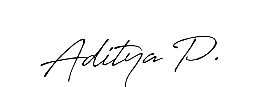 Once you've used our free online signature maker to create your best signature Antro_Vectra_Bolder style, it's time to enjoy all of the benefits that Aditya P. name signing documents. Aditya P. signature style 7 images and pictures png